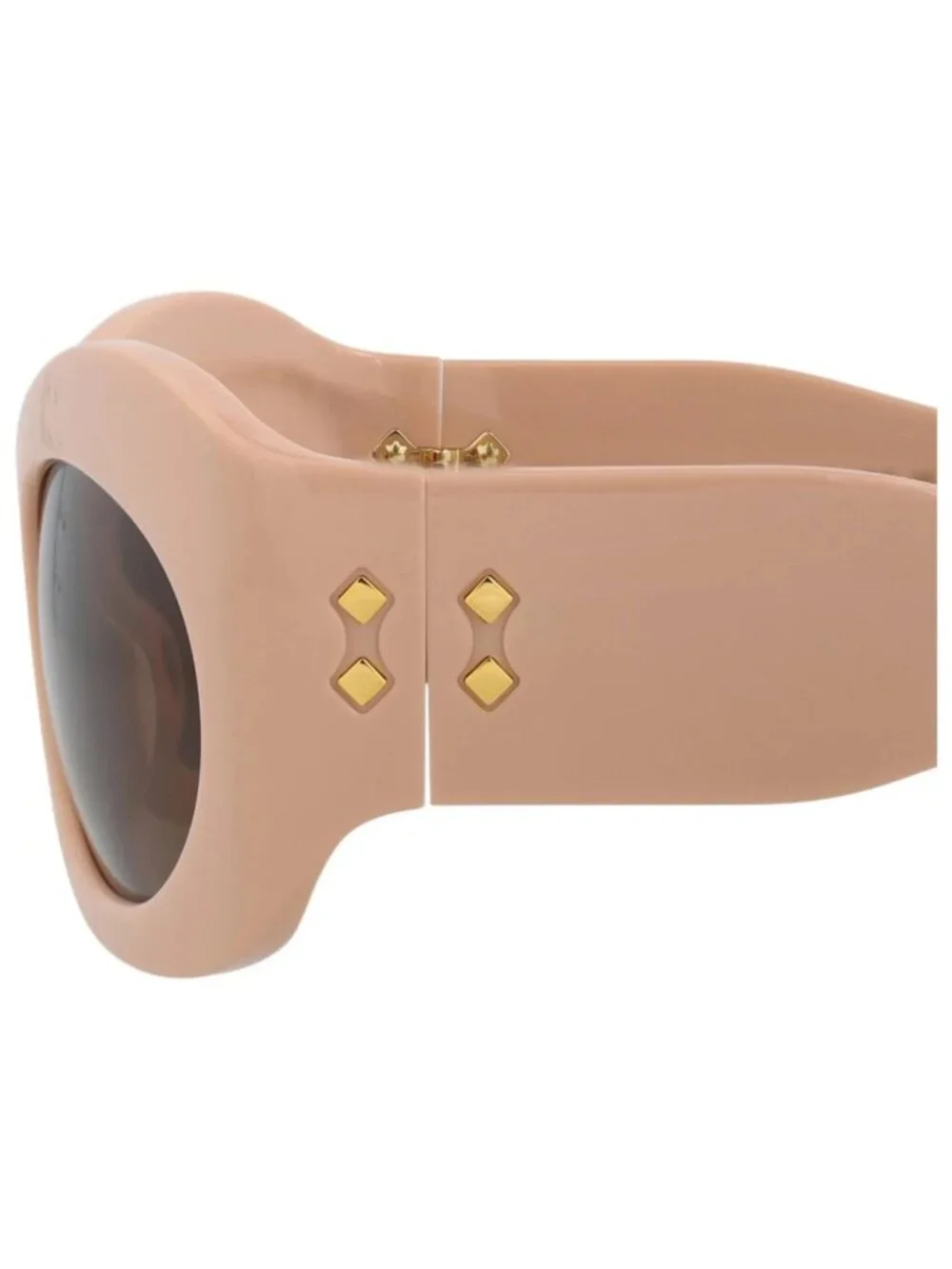 New Gucci Women's Sunglasses Shield Wrap Recycled Acetate Frame Unisex Pink Pink